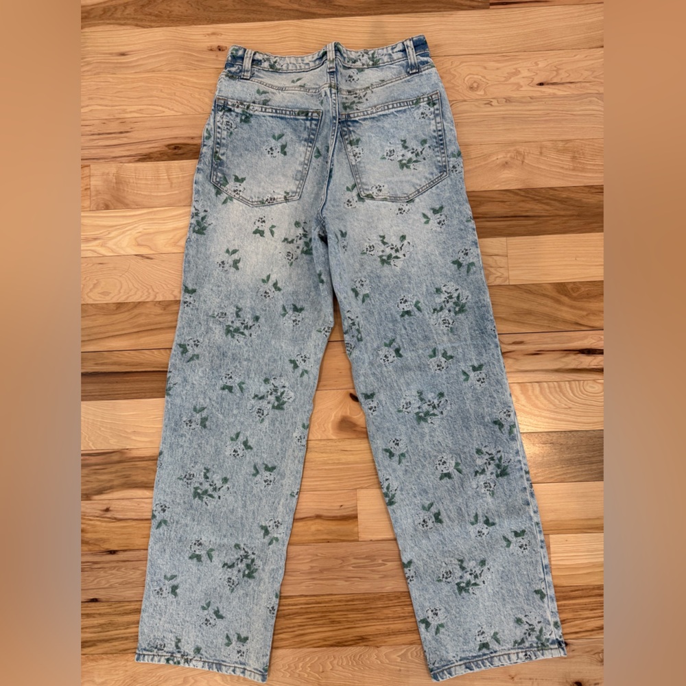 Wild Fable Floral Acid Wash Jeans – Size 6 🌸 Vintage-Inspired Denim - Picture 5 of 5